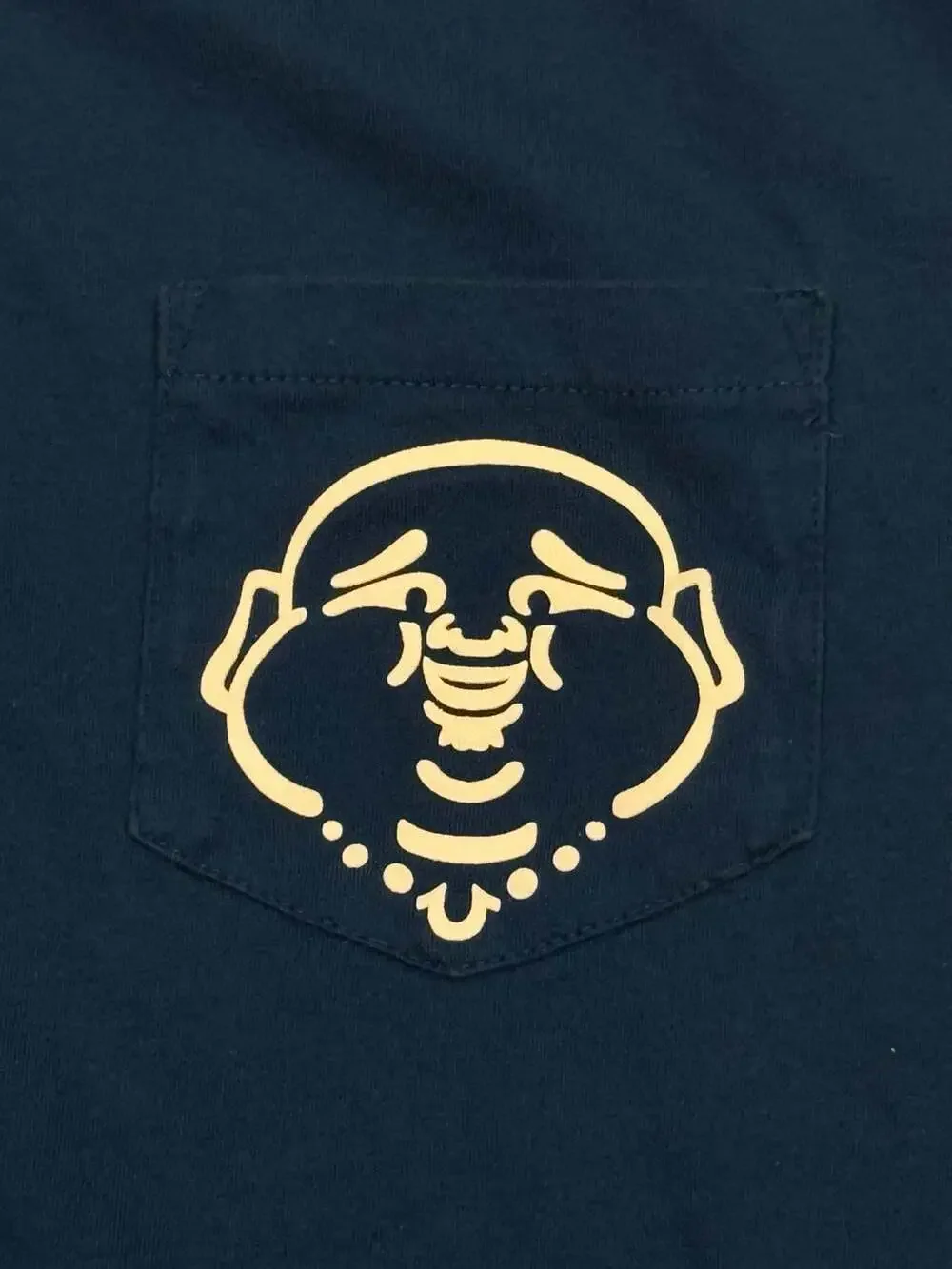 True Religion Buddha Pocket Crew Neck Short Sleeve T-Shirt Blue Large